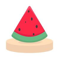 Illustration of watermelon slice vector