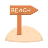 Illustration of beach sign vector