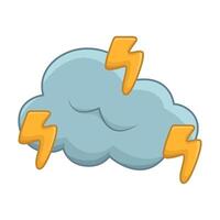 Illustration of cloud thunder vector