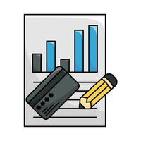 Illustration of business report vector