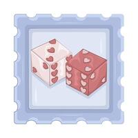 Illustration of love dice vector