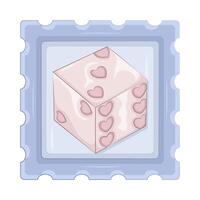 Illustration of love dice vector