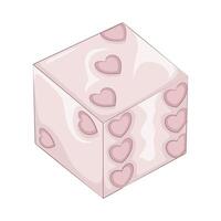 Illustration of love dice vector