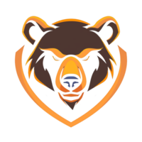 Fierce bear logo with a bold sharp design png