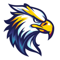 Fierce eagle mascot with a bold look png