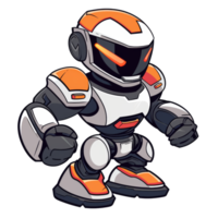 A stylish robot ready for action png