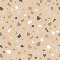 Seamless terrazzo pattern, abstract geometric mosaic shapes. vector