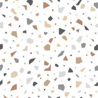 Seamless terrazzo pattern, abstract geometric mosaic shapes. vector