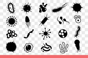 Bacteria and microbes that cause infection and spread infections in human body. Hand drawn doodle vector