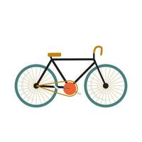 plano ilustración con bicicleta vector