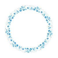 Hand drawn hearts border and frame on white background vector