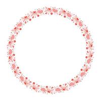 Hand drawn hearts border and frame on white background vector