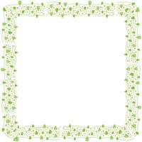 Hand drawn hearts border and frame on white background vector