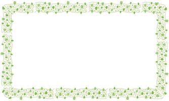 Hand drawn hearts border and frame on white background vector