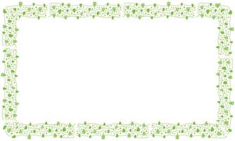 Hand drawn hearts border and frame on white background vector