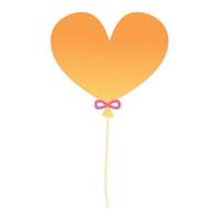 Heart shaped balloon. Wedding and valentine day concept vector