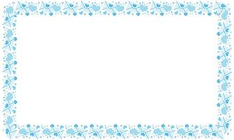 Hand drawn hearts border and frame on white background vector