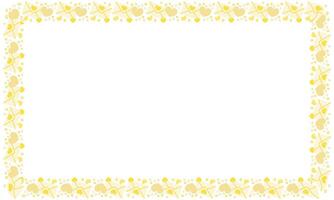 Hand drawn hearts border and frame on white background vector