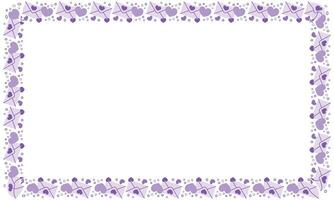 Hand drawn hearts border and frame on white background vector