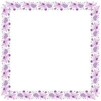 Hand drawn hearts border and frame on white background vector