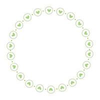Hand drawn hearts border and frame on white background vector