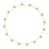 Hand drawn hearts border and frame on white background vector