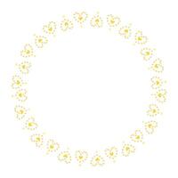 Hand drawn hearts border and frame on white background vector
