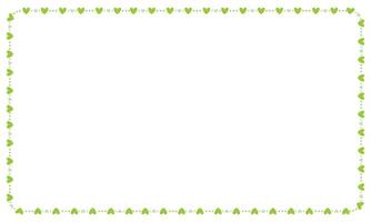 Hand drawn hearts border and frame on white background vector