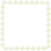 Hand drawn hearts border and frame on white background vector