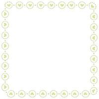 Hand drawn hearts border and frame on white background vector