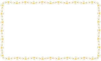 Hand drawn hearts border and frame on white background vector