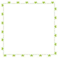 Hand drawn hearts border and frame on white background vector