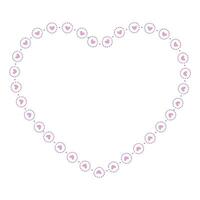 Hand drawn hearts border and frame vector