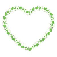 Hand drawn hearts border and frame vector