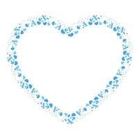 Hand drawn hearts border and frame vector