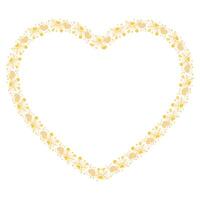 Hand drawn hearts border and frame vector