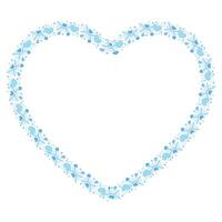 Hand drawn hearts border and frame vector