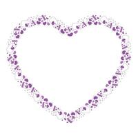 Hand drawn hearts border and frame vector