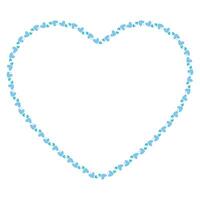 Hand drawn hearts border and frame vector