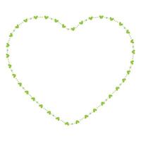 Hand drawn hearts border and frame vector