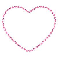 Hand drawn hearts border and frame vector