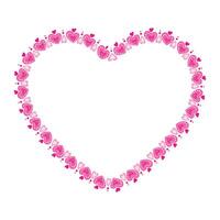 Hand drawn hearts border and frame vector