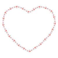 Hand drawn hearts border and frame vector
