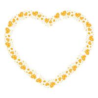 Hand drawn hearts border and frame vector