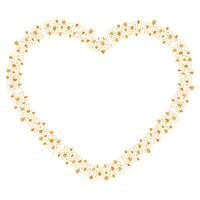 Hand drawn hearts border and frame vector