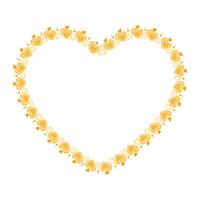 Hand drawn hearts border and frame vector