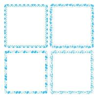 Hand drawn hearts border and frames collection vector