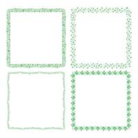 Hand drawn hearts border and frames collection vector