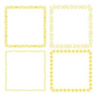 Hand drawn hearts border and frames collection vector