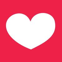 Heart love sign love heart icon on red background vector